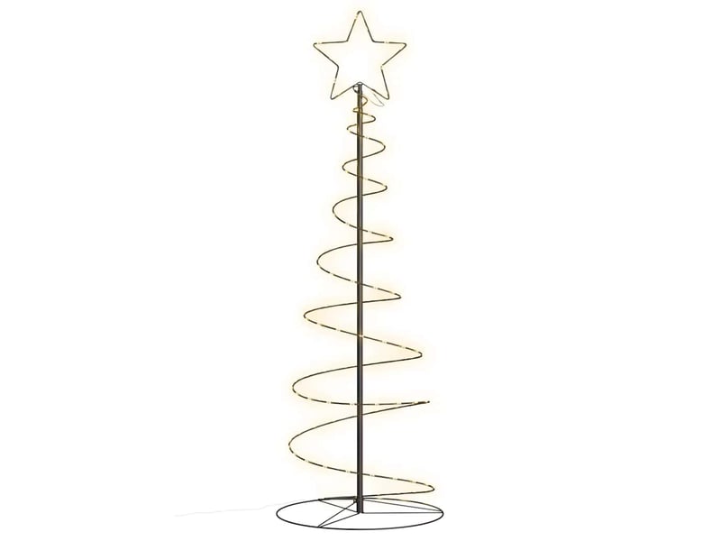 Sapin de noël, arbre de noël à led 100 led blanc chaud 150 cm cf60979 - Conforama A