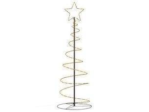 Sapin de noël, arbre de noël à led 100 led blanc chaud 150 cm cf60979