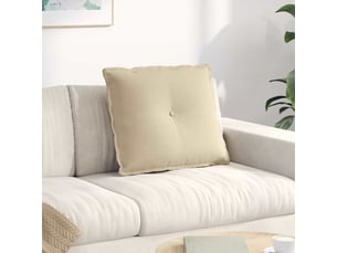 Coussin de dos, coussin de dossier crème 60 x 50 cm tissu en microfibre cf54635