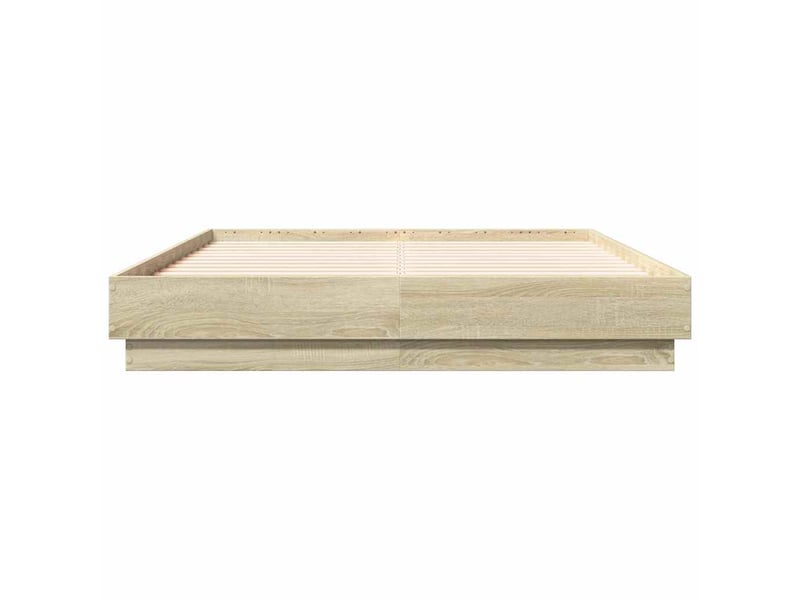 Lit double- lit adulte -  cadre de lit sans matelas chêne sonoma 120x190 cm  - Conforama C