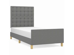 Lit simple 80x200 cm    coloris gris