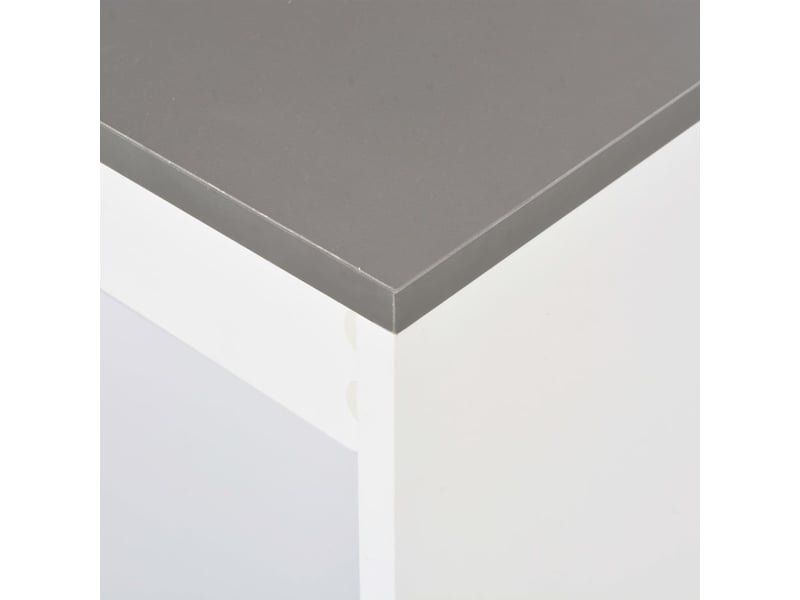  Table de bar table haute de cuisine avec étagère blanc 110x50x103 cm  - Conforama E