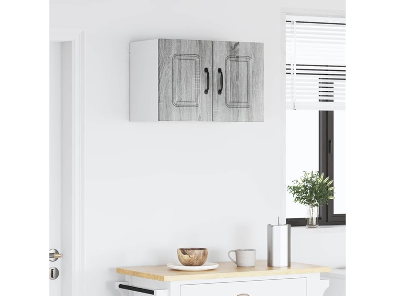  Meuble mural de cuisine | armoire de cuisine 2 pcs gris sonoma shl803  - Conforama D
