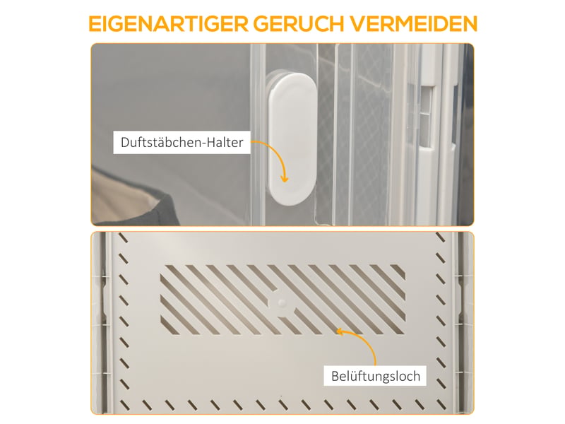 Étagère à chaussures en plastique avec 8 boîtes empilables pour chaussures jusqu'à pointure 46 avec portes magnétiques dimensions 28 x 36 x 21 cm  - Conforama E