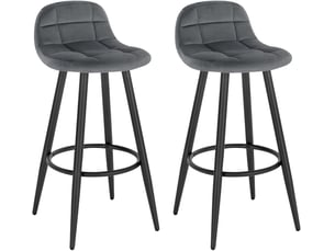 tabouret de bar <strong>WOLTU</strong> - gris vendu Par paire