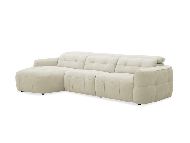  Canapé d'angle relax électrique en tissu beige ferdinand - angle gauche KM7935-M3-BEI - Conforama A