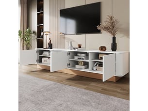 Meuble tv coloris blanc 200 cm <strong></strong>  <strong></strong>