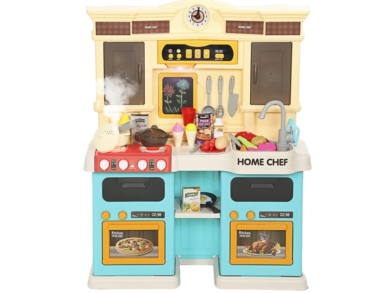  Cuisine jouet 66x24x83 cm avec 85 accessoires vert  - Conforama A