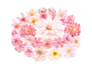 48pcs fleur artificielle, fleurs artificielles deco fleur de décoration de gâteau fausse fleur decoration fleur sechees decoration for cimetiere