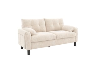 Canapé droit fixe MAISENTIEL 2 places Polyester beige