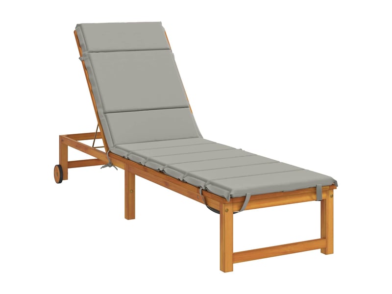  Coussin de transat, coussin pour bain de soleil gemert 100 % polyester gris 200 x 60 x 3 cm cf56154  - Conforama C
