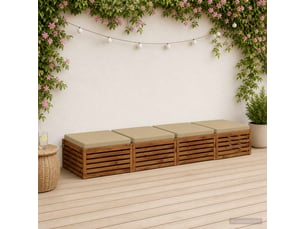 Lot de 4 coussins de siège, coussins d'assise soest 100 % polyester cf60190