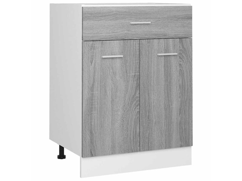 Armoire de cuisine, armoire à tiroirs lyon gris sonoma 60x46x81,5cm bois d'ingénierie - Conforama A