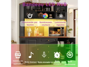 Armoire <strong></strong> <strong></strong> coloris noir largeur 140 cm