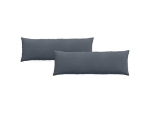 Lot de 2 coussins de canapé, coussins décoratifs gris foncé 120 x 40 cm cf59080