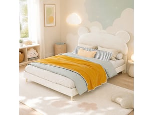 Lit 2 places 140x200 cm <strong>MAISENTIEL</strong>  <strong></strong> coloris beige