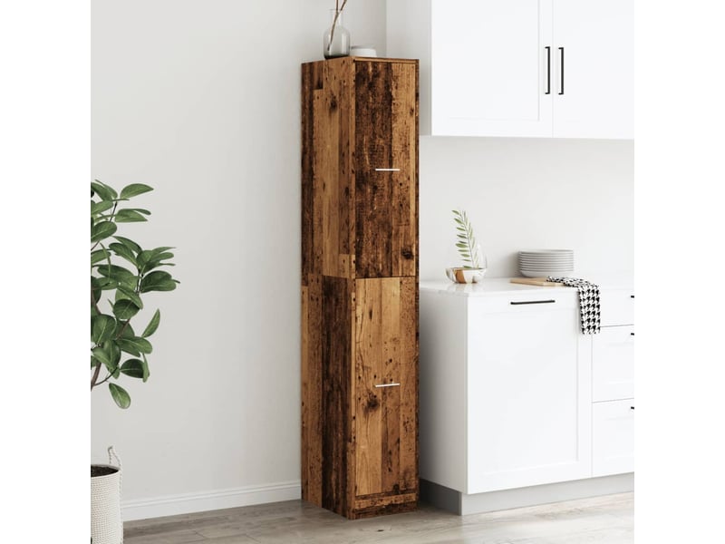  Meuble de rangement, armoire d'apothicaire vieux bois 30x41x174,5 cm bois ingénierie  - Conforama C