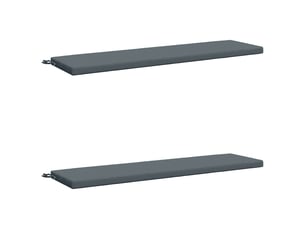 Lot de 2 coussins de banc, coussins d'assise soest 100 % polyester bleu cf57061