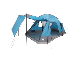 Tente de camping, tente cabane 8 personne bleu polyester et acier shl67005