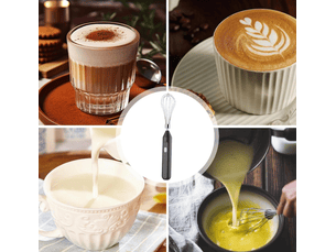 Batteur à œuf électrique – café à main frother mixeur à café usb à 3 vitesses batterie de grande capacité de 800 mah intégrée, agitateur automati