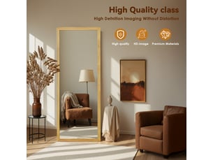 Miroir rectangulaire à poser coloris marron <strong></strong>  <strong></strong> - 160 cm x 50 cm
