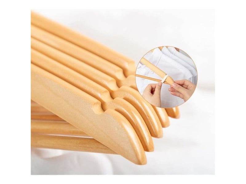  Cintres en bois pour vêtements, chemises, robes, pantalons, antidérapants,   10 pièces-44.5cm - rwportant  - Conforama C