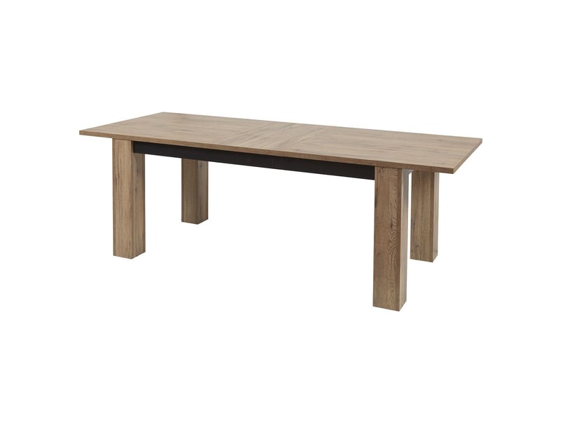  Table allongeable 180230cm aspect chêne miel et noir mat - sélène SÉLÈNE - Conforama C