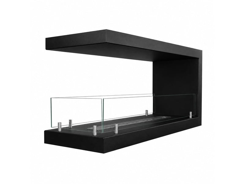 Maratea 120 - cheminée bioéthanol encastrable à trois faces 120x50x30 cm avec brûleur en acier de 1,25 l - Conforama D