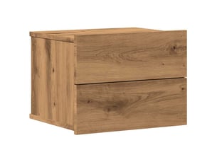 Table de chevet - cabinet de chevet - table de nuit murale chêne artisanal 40x32x30 cm