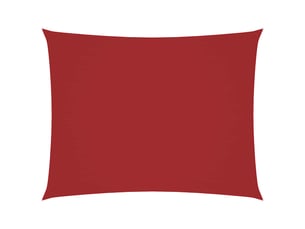 Voile de parasol - voile d'ombrage tissu oxford rectangulaire 3,5x5 m rouge