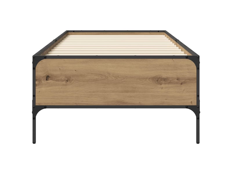  Lit simple- lit adulte -  cadre de lit chêne artisanal 80 x 200 cm bois d'ingénierie  - Conforama C