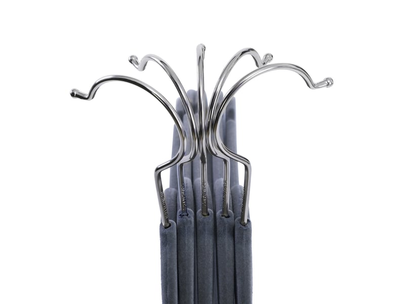  Lot de 100 cintres en velours peu encombrants antidérapants 45 x 23,5 x 0,6 cm style moderne en abs gris clair 12_0008882  - Conforama C