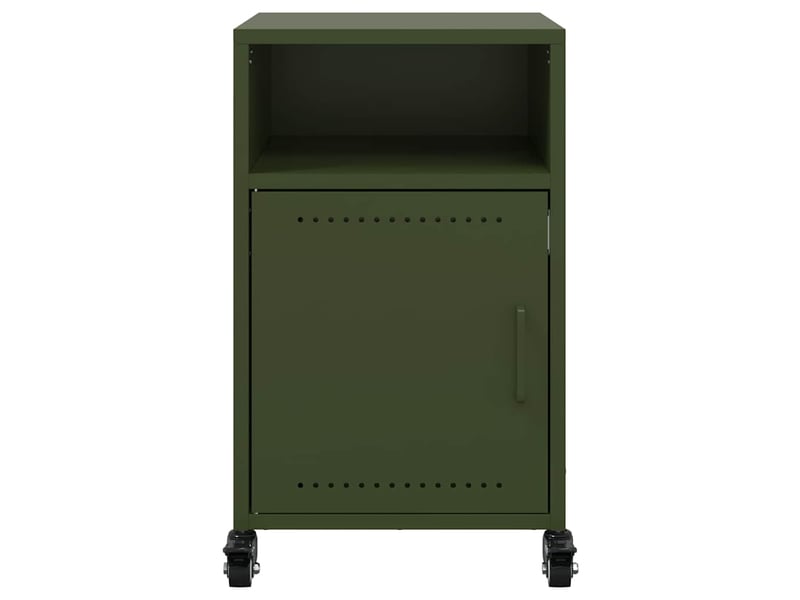  Lot de 2 tables de chevet - cabinet de chevet - table de nuit vert olive 36x39x59 cm acier  - Conforama D