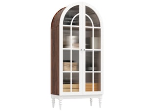 Vitrine coloris bicolore 3 étagère(s) <strong>WISHDOR</strong> <strong></strong> - 76 cmx165 cm