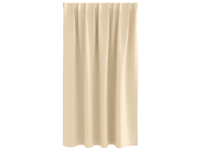  Lot de 2 rideaux occultants, rideaux black-out avec anneaux crème 140 x 140 cm cf44622  - Conforama D