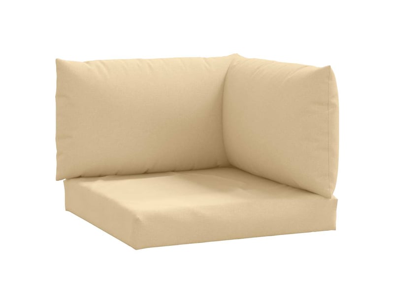  Lot de 3 coussins de palette, coussins de canapé beige mélangé tissu cf59654  - Conforama A