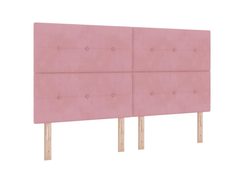  Tête de lit | panneau de tête de lit led avec bandes led rose 180 cm velours  - Conforama B
