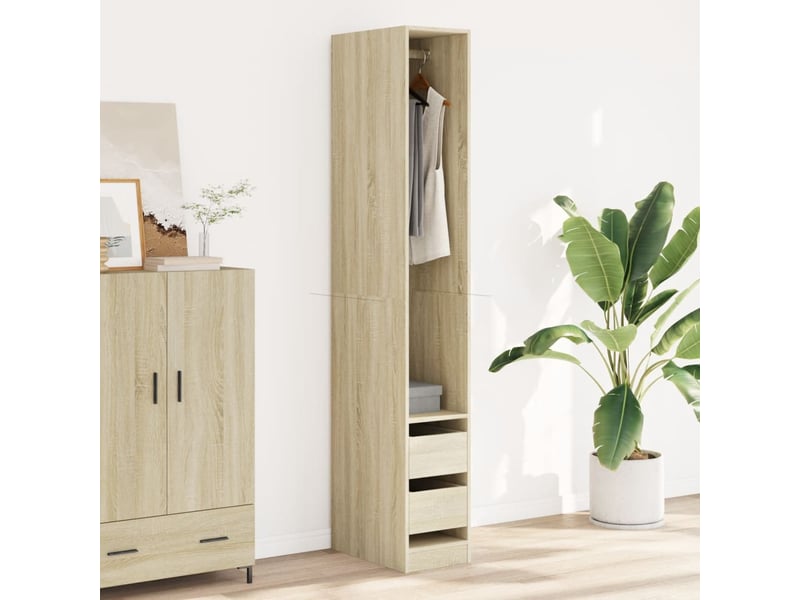  Garde-robe, armoire de rangement chêne sonoma 30x50x200 cm bois d'ingénierie shl71350  - Conforama C