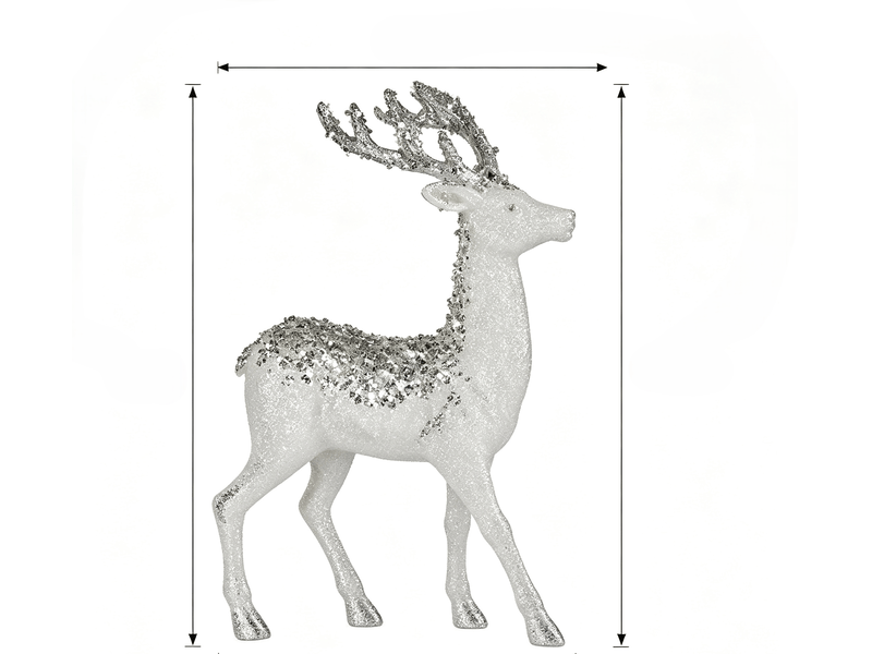  Renne de noël krist+ blanc argent 15 x 45 x 30 cm S3612013 - Conforama B