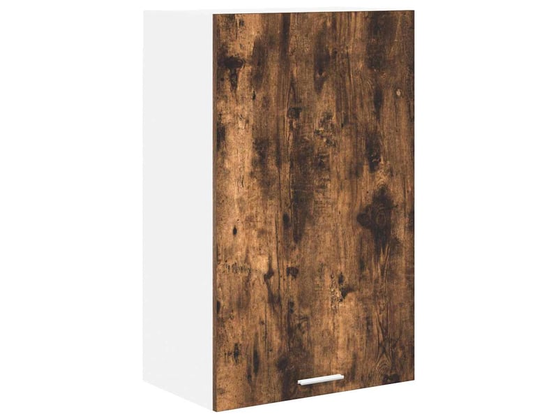  Meuble de rangement cuisine, armoire suspendue chêne fumé et blanc 50x31x80cm  - Conforama A