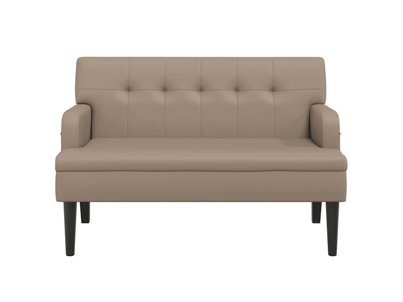  Canapé 2 places avec dossier cappuccino 112x65,5x75 cm similicuir  - Conforama C