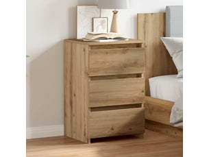 Table de chevet - cabinet de chevet - table de nuit chêne artisanal 40x35x62,5 cm bois d'ingénierie