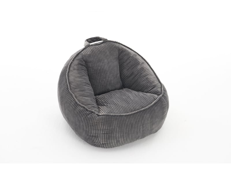  Pouf fauteuil enfant 69x72x51 cm forme incurvée gris clair  - Conforama A