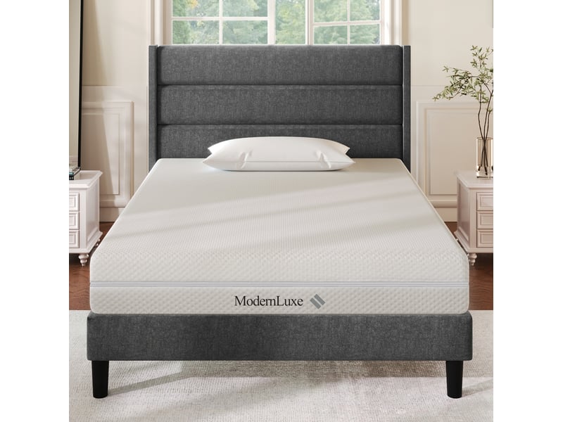  Matelas en mousse tcqpz 90 x 200 cm 20 cm 7 zones réversible h2 h3 blanc  - Conforama E