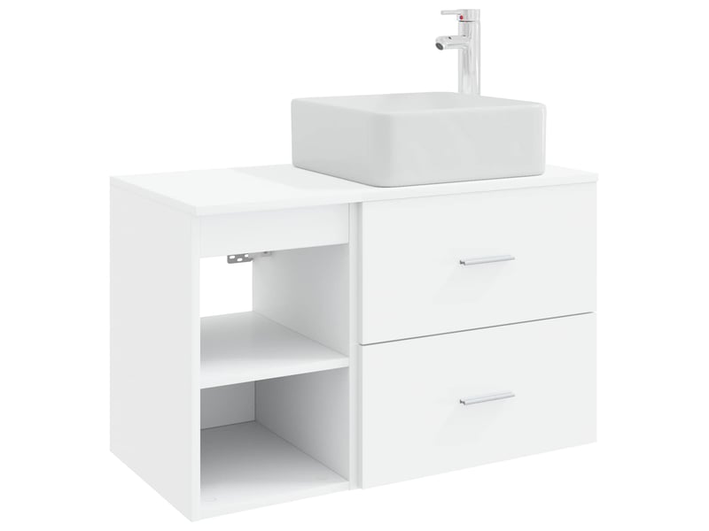  Ensemble de mobilier de salle de bain 2 pcs blanc shl6533  - Conforama A