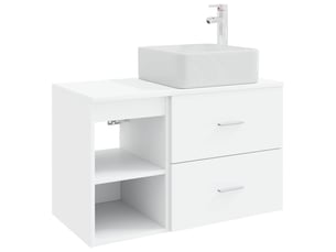 Ensemble de mobilier de salle de bain 2 pcs blanc shl6533
