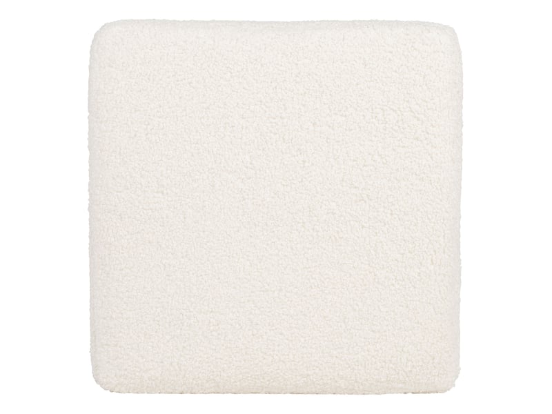 Pouf INAYA coloris blanc - Conforama G