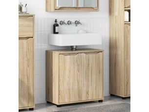 Armoire de lavabo de salle de bain chêne sonoma 60x30x60 cm