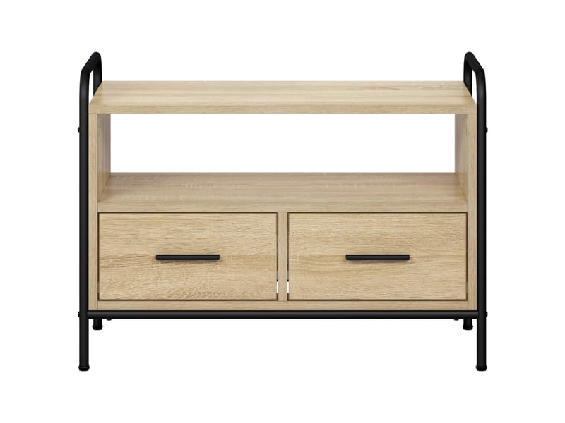  Meuble tv moderne, banc tv 67,5x33x50 cm chêne sonoma bois d'ingénierie shl34667  - Conforama D