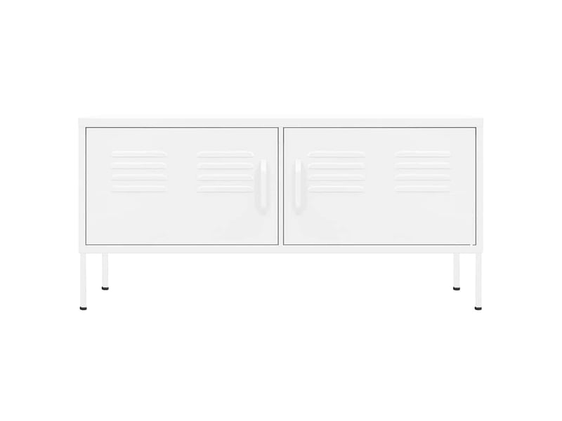  Meuble tv - banc tv - meuble de rangement blanc 105x35x50 cm acier  - Conforama C